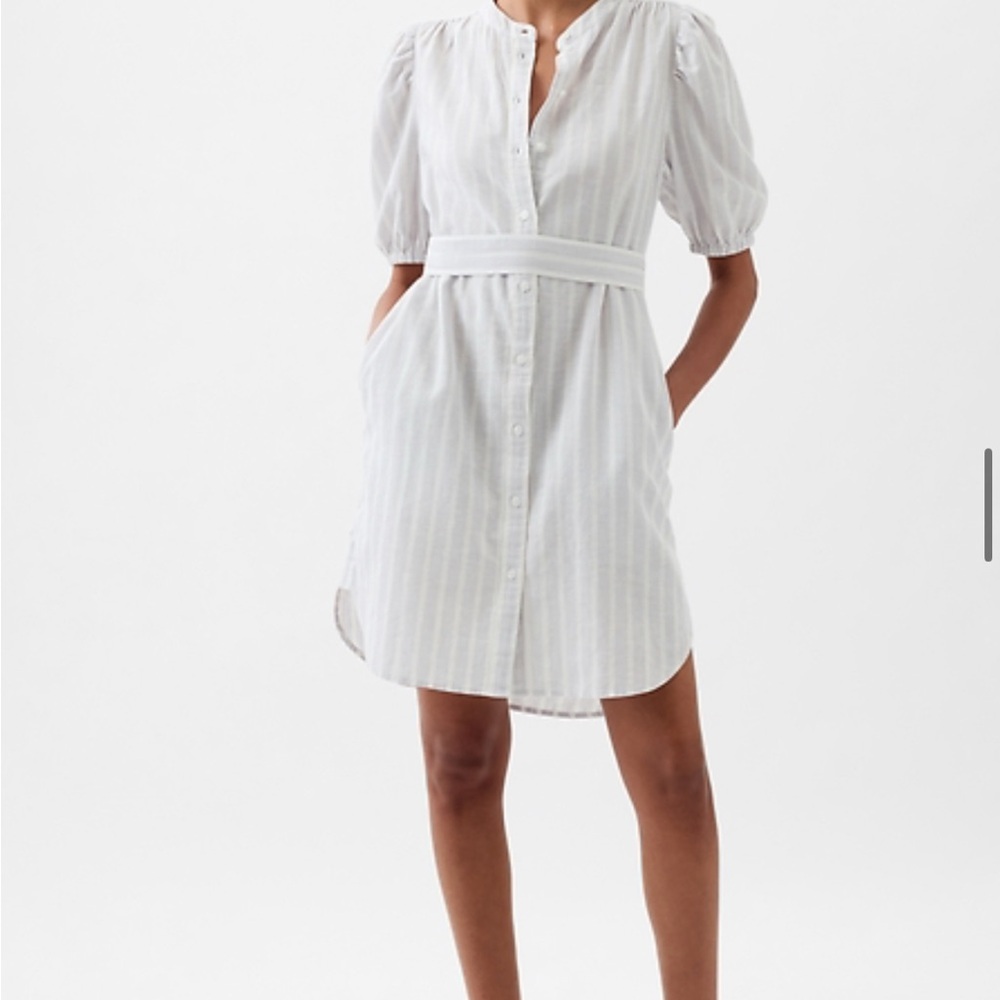 GAP White Striped Mini Dress